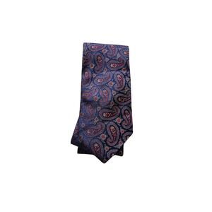 Versace navy blue paisley tie